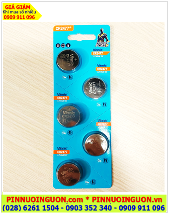COMBO 01vỉ=5viên Pin 3v Lithium Vinnic CR2477 chính hãng _Giá chỉ 165.000đ/ Vỉ 5viên